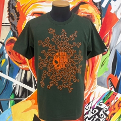 Arabesque Tee / MossGreen x Orange